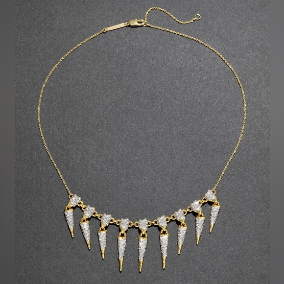 ALEXIS BITTAR • Solanales Crystal Spear Fringe Necklace - Picture 3 of 5